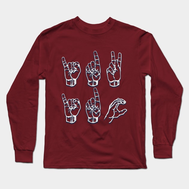 IDK and IDC - American Sign Language Long Sleeve T-Shirt by EmilyBickell